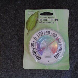 Outdoor Window Thermometer With Suction Cup New